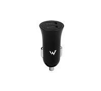 W onder Full Power - Caricatore accendisigari da auto, 2 USB-A, colore: nero
