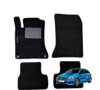 W-Parts Serie 4 TAPPETI - TAPPETINI in Moquette Neri per Classe B W246 da 2011 con battitacco Cucito, Bottoni di Fissaggio e Striscia Antiscivolo