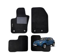 W-Parts Serie 4 TAPPETI - TAPPETINI in Moquette Neri per Fiat 500X dal 2015 al 2018