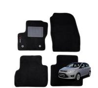 SERIE 4 TAPPETI - TAPPETINI IN MOQUETTE NERI PER FORD C-MAX II DAL 2010 AL 2015