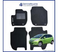 W-Parts Serie 4 TAPPETI - TAPPETINI in Moquette Neri per HONDA JAZZ 2012 -> 2015