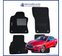 W-Parts Serie 4 TAPPETI - TAPPETINI in Moquette Neri per INFINITI Q50 dal 2013->