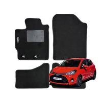 W-Parts Serie 4 TAPPETI - TAPPETINI in Moquette Neri per TOYOTA YARIS III 13->20