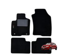 W-Parts Serie 4 TAPPETI - TAPPETINI in Moquette Neri per YPSILON dal 2011 in Poi con battitacco Cucito, Bottoni di Fissaggio e Striscia Antiscivolo