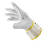 W+R 2794-109-10 Crafter I - Guanti da lavoro in pelle, altamente comodi, traspiranti, 10 paia, colore: Bianco
