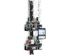 W&S Mensola Doccia da Appendere Senza Forature - Scaffale Bagno in Acciaio Inox | Mensola Doccia Antiruggine | Organizer per il Bagno, Porta Shampoo, Porta Bagnoschiuma, Cestino Doccia - Nero