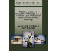 W Taylor Patric William E. Cosden, JR., Petitioner, V. Washington. U (Tascabile)