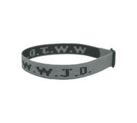 W.W.J.D. - Bracciale unisex con stampa monogramma e cinturino da polso, regolabile, orologio scheletrato per uomo (caffè, taglia unica)