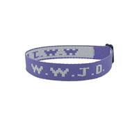 W.W.J.D. - Braccialetto unisex con monogramma stampato, regolabile, orecchini a cerchio da donna, Misura unica, Nylon, Nessuna pietra preziosa