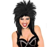 W WIDMANN MILANO Party Fashion 01842 - Parrucca rock star, nera, rocker, biker, carnevale, festa a tema