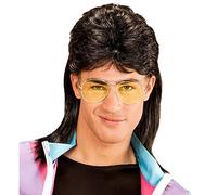 W WIDMANN MILANO Party Fashion 01854 - Parrucca taglio mullet anni 80, con occhiali, per carnevale e feste a tema, bionda