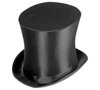 W WIDMANN MILANO Party Fashion 01893 - Cappello a cilindro lucido, nero, in raso, ca. 20cm, gentiluomo, circo, cappello, copricapo, accessorio, carnevale, festa a tema