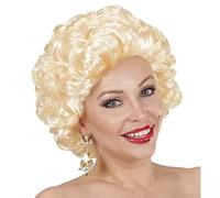 Widmann 02088 - Parrucca Diva, bionda, capelli sintetici, parrucca capelli corti donna, capelli ricci, anni '50
