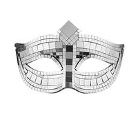 W WIDMANN MILANO Party Fashion - 03634 - Maschera occhi disco ball, argento, maschera viso, ballo in maschera, spettacolo, carnevale