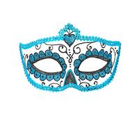 W WIDMANN MILANO Party Fashion 03851 - Maschera occhi Dia de los Muertos con glitter, Giorno dei Morti, ballo in maschera, festa a tema, carnevale, Halloween