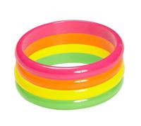 W WIDMANN MILANO Party Fashion 05845 - Braccialetti neon, set di 4, gioielli, braccialetto, anni '80, carnevale, festa a tema