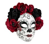 W WIDMANN MILANO Party Fashion 08462 - Maschera Dia de Los Muertos con rose, accessorio per Giorno dei Morti, Halloween