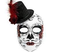 W WIDMANN MILANO Party Fashion 08463 - Maschera Dia de Los Muertos con cappello, accessorio per il giorno dei morti, Halloween
