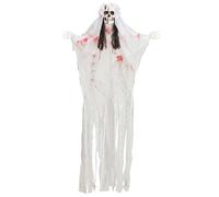 W WIDMANN MILANO Party Fashion 10045 - Scheletro sposa con testa lampeggiante, 170 cm, decorazione, decorazione appesa, fantasma, spettrale, Halloween, festa a tema