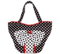 W WIDMANN MILANO Party Fashion 10679 - Borsa anni '50, pois bianchi e neri, accessorio, retrò, carnevale, festa a tema