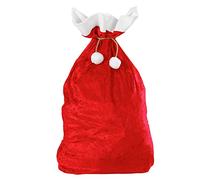 W WIDMANN MILANO Party Fashion 1561X - Sacco di Babbo Natale, velluto, 60 x 100 cm, rosso-bianco, Babbo Natale, borsa, accessorio, festa a tema, carnevale, Natale