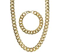 Set Collana e Braccialetto Accessori Costume Carnevale Gangster Pappone Rapper P