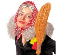 W WIDMANN MILANO Party Fashion 6009B - Parrucca da strega, con foulard, copricapo, festa a tema, carnevale