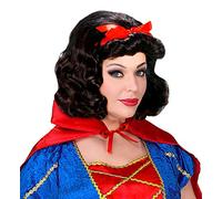 W WIDMANN MILANO Party Fashion 6018B - Parrucca da favola, nera, con fiocco, carnevale, festa a tema