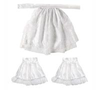 W WIDMANN MILANO Party Fashion 67651 - Jabot con 2 polsini, bianco, vampiro, nobiluomo, accessori per costumi in maschera, carnevale