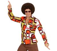 W WIDMANN MILANO Party Fashion - Camicia anni '70, camicia da uomo, stile discoteca, costumi in maschera