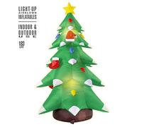 W WIDMANN MILANO Party Fashion 7506T - Albero di Natale gonfiabile illuminato, con ventilatore integrato, 183 cm, elemento decorativo