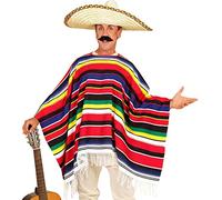 WIDMANN MILANO PARTY FASHION 75722 - Poncho messicano autentico, accessorio per costume, accessorio, copertura, messicano, carnevale, festa a tema