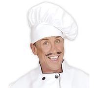 W WIDMANN MILANO Party Fashion 8459U - Cappello da cuoco, bianco, cuoco, accessorio per costume, carnevale, festa a tema