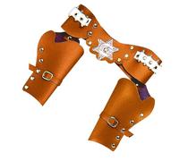 W WIDMANN MILANO Party Fashion 85022 - Cintura da cowboy deluxe, marrone, con 2 tasche e stella da sceriffo, taglia unica, Wild West, costume, accessorio, carnevale, festa a tema