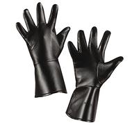 W WIDMANN MILANO Party Fashion 8533B - Guanti in pelle da bambino per completare il travestimento da diversi personaggi, per carnevale, festa a tema o Halloween, neri