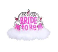W WIDMANN MILANO Party Fashion 8869B - Tiara da sposa, con pietre preziose e piume di marabù bianche, copricapo, corona, addio al nubilato, addio al celibato, JGA, accessorio