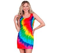 Widmann Neon Tie Dye Party Fashion Dress (Dress) (M) Rainbow