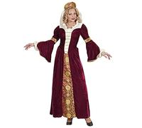 W WIDMANN MILANO Party Fashion - Abito da regina da donna, costume medievale con sottoveste e velo per Carnevale