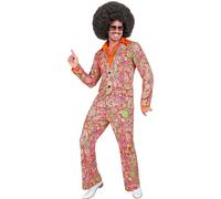 W WIDMANN MILANO Party Fashion - Costume anni '60, giacca e pantaloni, Hippie, Reggae, Flower Power, Disco Fever