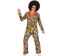 W WIDMANN MILANO Party Fashion - Costume anni '60 abito, giacca e pantaloni, hippie, reggae, flower power, disco fever, Schlagermove