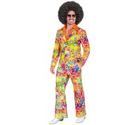 W WIDMANN MILANO Party Fashion - Costume anni '60 abito, giacca e pantaloni, hippie, reggae, flower power, disco fever, Schlagermove