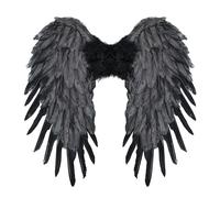 W WIDMANN MILANO Party Fashion - Ali con piume, pieghevoli, accessorio per angeli, diavoli, costumi di carnevale