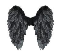 W WIDMANN MILANO Party Fashion - Ali con piume, pieghevoli, accessorio per angeli, diavoli, costumi in maschera