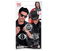 W WIDMANN MILANO Party Fashion - Anello bigiotteria, per adulti, accessorio Halloween, eventi gotici