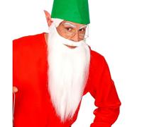 WIDMANN 01528 - Barba Lunga con Baffi, Adulto Uomo, Favole, Fiabe, Carnevale, Feste A Tema, Colore Bianco