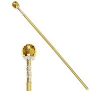 W WIDMANN MILANO Party Fashion, Bastone dorato Pimp, design elegante, pieghevole 87 cm, accessorio unisex, perfetto per tutte le occasioni, ispira glamour alle celebrità