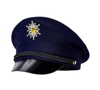 W WIDMANN MILANO Party Fashion - Berretto da poliziotto per adulto, blu scuro, cappello da poliziotto, berretto, uniforme, costume da poliziotto