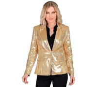 W WIDMANN MILANO Party Fashion - Blazer moda party con paillettes per donna, giacca, festival, costumi in maschera