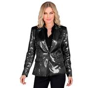 W WIDMANN MILANO Party Fashion - Blazer moda party con paillettes per donna, giacca, festival, costumi in maschera