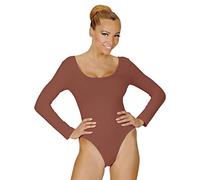 W WIDMANN MILANO Party Fashion - Body corto da donna con maniche lunghe, sexy monopezzo per travestimenti, spettacoli di danza, carnevale